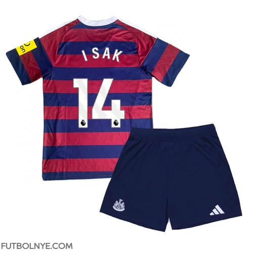 Camiseta Newcastle United Alexander Isak #14 Visitante Equipación para niños 2024-25 manga corta (+ pantalones cortos)